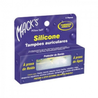 Mack S Tampo Auricular Silicone Branco X 4