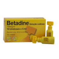 Betadine 100 mg/ml Soluo Cutnea 10 Unidoses de 5ml