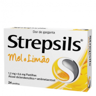 Strepsils Mel e Limo 1,2/0,6 mg x 24 Pastilhas