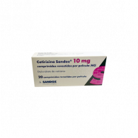 Cetirizina Sandoz MG 10 mg 20 Comprimidos Revestidos