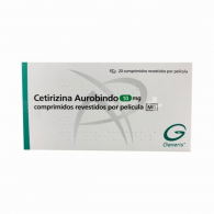 Cetirizina Aurobindo MG 10 mg 20 Comprimidos Revestidos