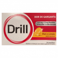 Drill Mel e Limo sem acar 0.2 mg + 3 mg Blister 24 Pastilhas