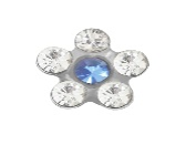Inverness Brinco Sensvel Flor Cristal Azul Ins119