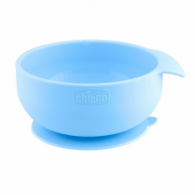 Chicco Easy Bowl Tigela Silicone Azul +6 meses