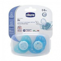 Chicco 75031210000 Chupeta Physio Air Azul Silicone 0-6m+ X2