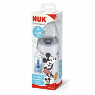 Nuk Bibero First Choice+ Mickey Indicador Temperatura Tetina Silicone 300 ml 6-18 meses