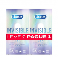 Durex Invisible Extra Lubrificante 24 Preservativos Pack Promocional