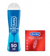Durex Lubrificante Original 50 ml Oferta Preservativos Sensitive Suave 3 unidades